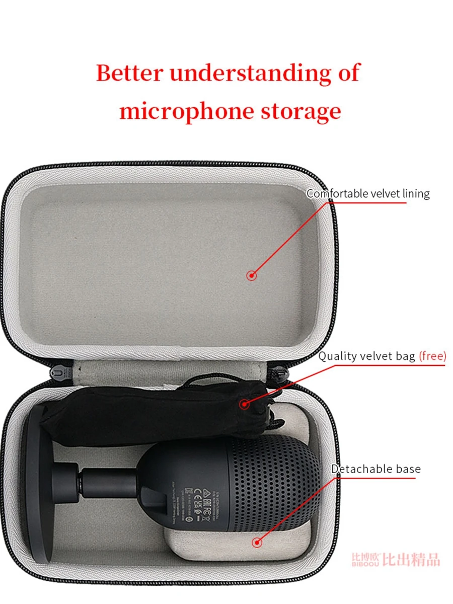 Hard EVA Storage Bag for Razer Seiren V3 Mini Microphone Box V3 mini Portable Bluetooth K Song Travel Carrying Case