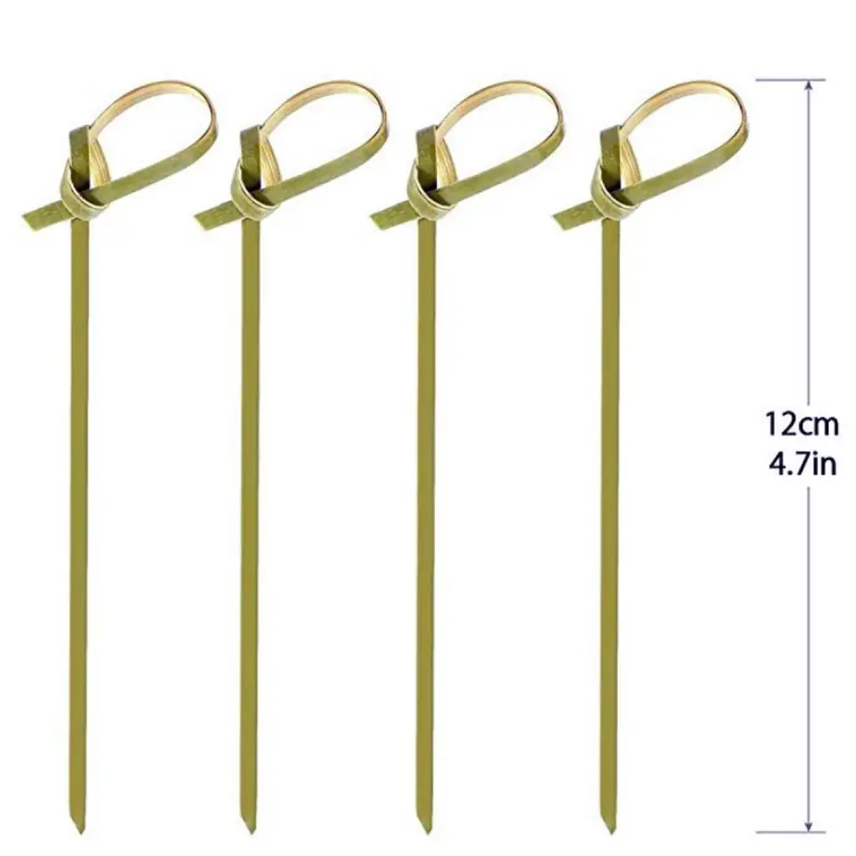 200 Spiedini Da Cocktail In Bambù Naturale - 12 Cm, Per Frutta, Antipasti E Snack