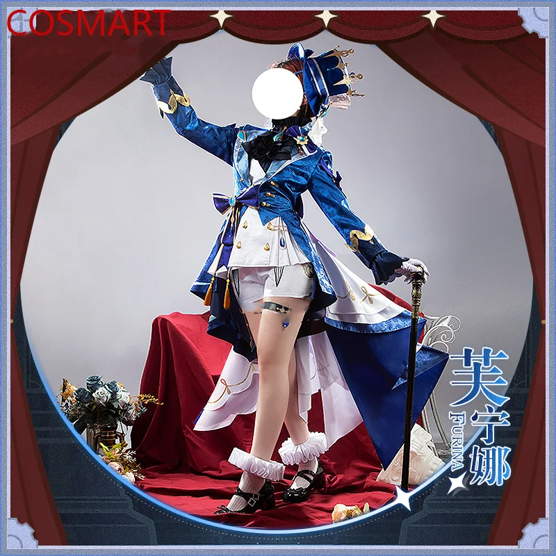 

COSMART Genshin Impact Furina Game Suit Gorgeous Uniform Cosplay Costume Halloween Carnival Party Role Play Outfit Any Size