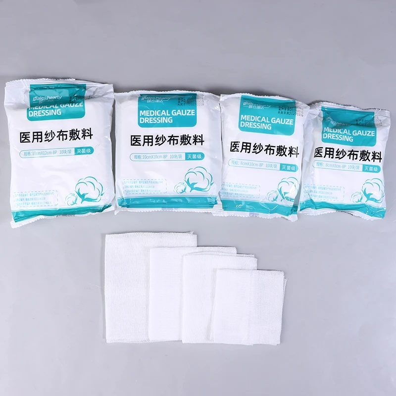 20Pcs/2Packs Tragbare Sterile Medizinische Gaze Block Kampf Blutstillende Wunde Dressing Sterile Medizinische Gaze Pad Wunde Pflege liefert – Detail 2