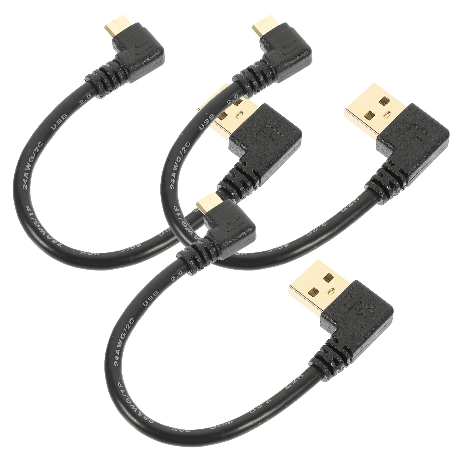 

3 шт., миниатюрный микро USB-кабель для зарядки и синхронизации данных