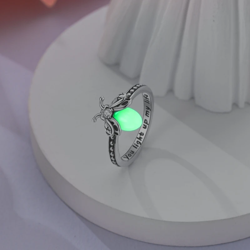 Rings For Women 925 sterling Silver Luminous Starmoon Snowflake Zircon ring Fashion engagement wedding jewelry gift 3