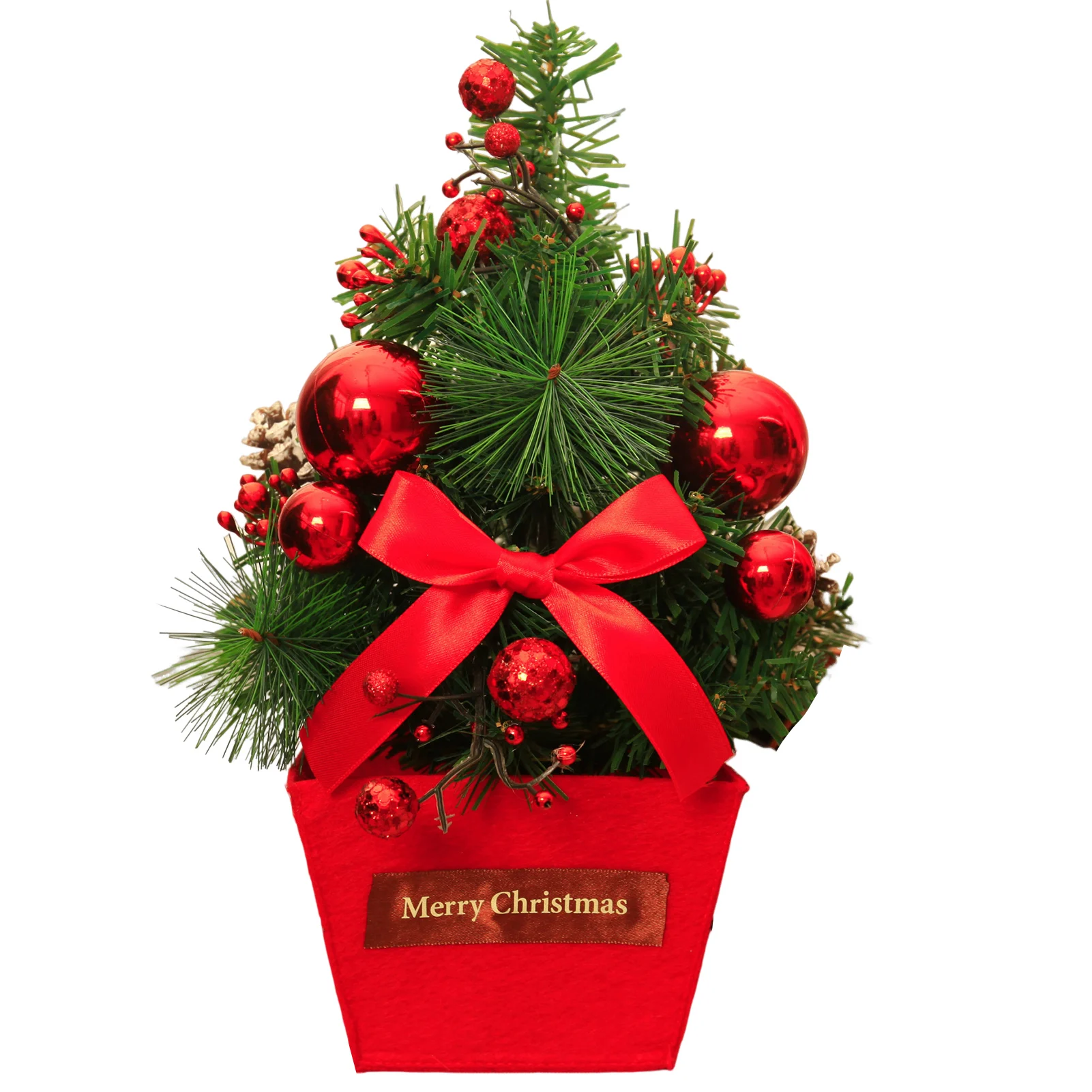 

Mini Xmas Tree Christmas Decor Bright Colors Christmas Tree Figurines for Winter Holiday Season Decor