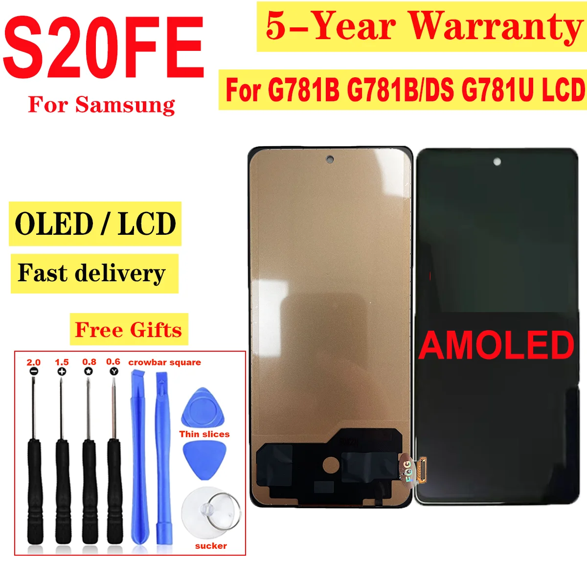 

LCD Display For Samsung Galaxy S20 FE LCD Display G781B G781U SM-G781B/DS Display Touch Screen Digitizer For Samsung S20FE Lcd