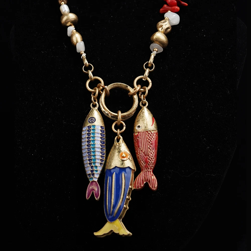 Collana Con Ciondolo A Forma Di Pesce Koi In Argento Sterling 925 Buddha Stones E Zircone Per La Prosperita
