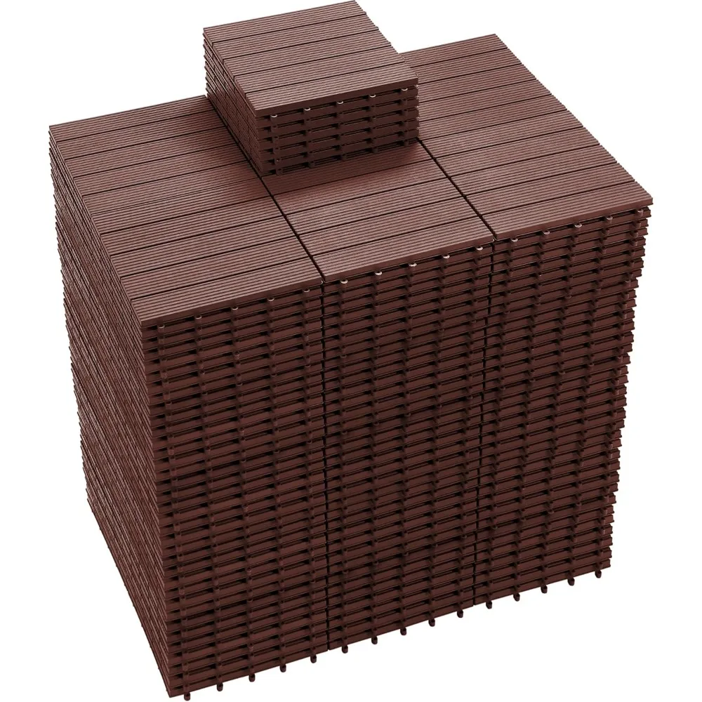 216 PCS Plastic Interlocking Patio Deck Tiles 12