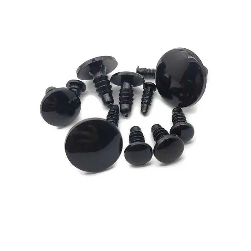 6mm/8mm/9mm/10mm/12mm Safety Eyes Black Color Fit for Crochet /Stuffed /Amigurumi Doll Come With Washers 4