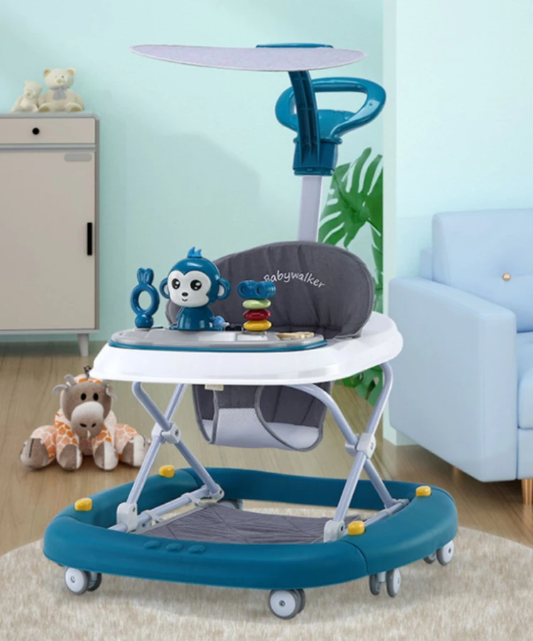 Monkey Baby Walkers Children'S Walkers With Wheels Are Suitable For Learning To Walk Music Balance To Prevent Falling