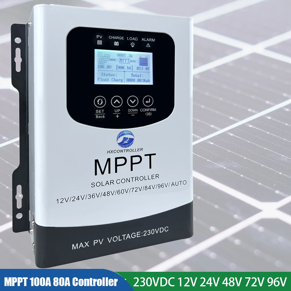 

80A 100A Ship From EU MPPT Solar Charge Conroller 230VDC Solar Panel Regulator For 12V 24V 48V 60V 72V 96V Lithium GEL Battery