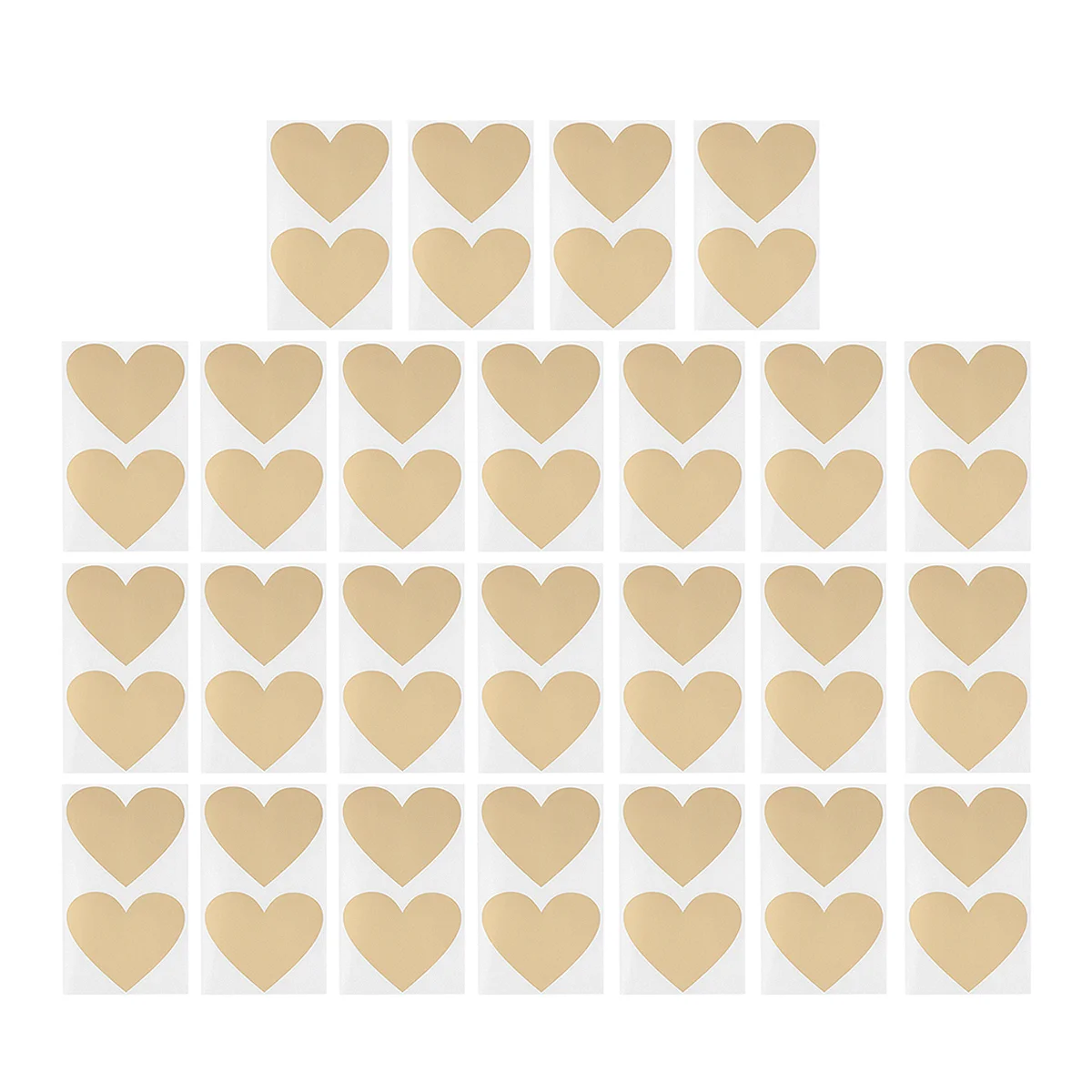 

50PCS Heart-shaped Scratch Stickers Creative DIY Scratch Surprise Scratch Coating Stickers for Party Friends Golden