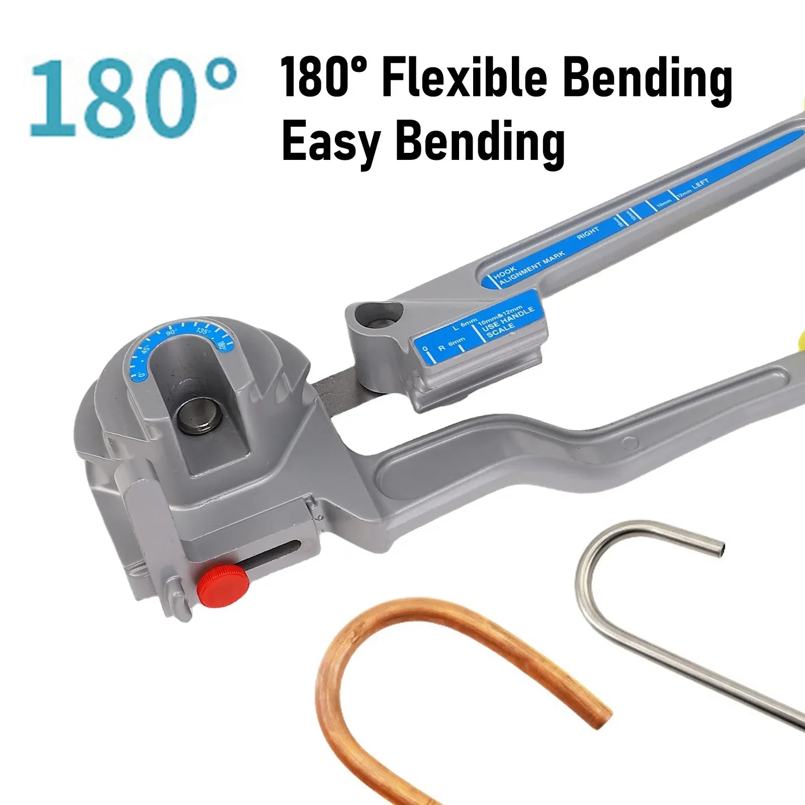Tubing Bender 3 in 1 Design 0-180° Aluminum Alloy Portable Manual Pipe Bender Tool for Air Conditioner Maintenance Tube Bender