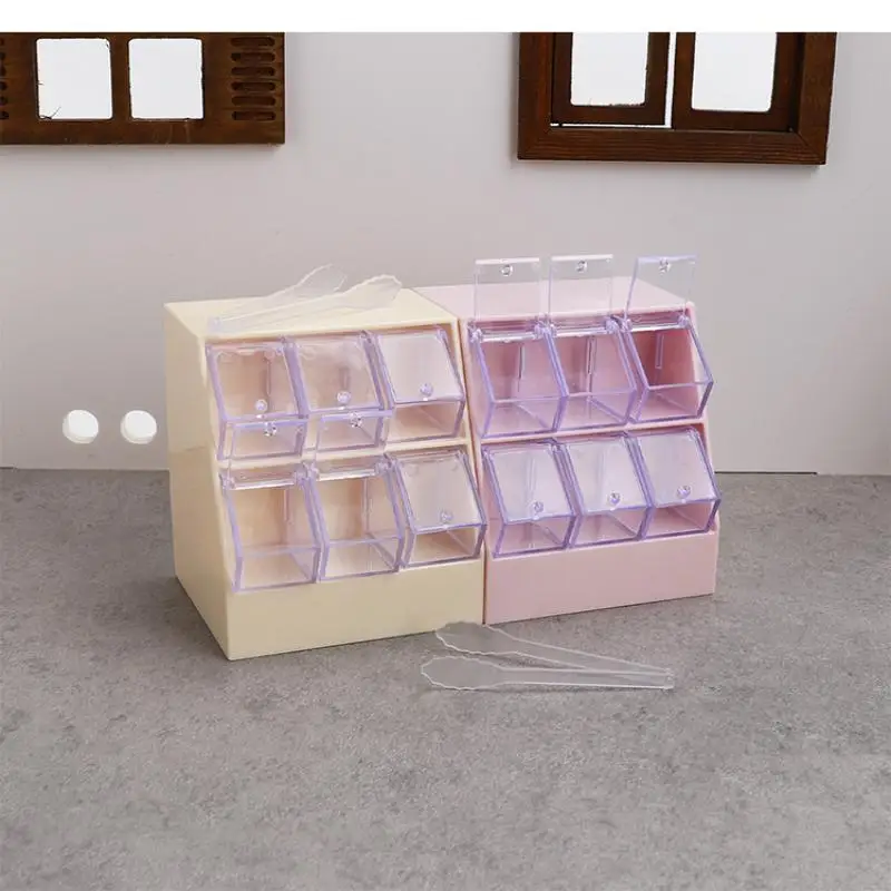 1/12 Dollhouse Simulation Candy Display Rack Drawer Cabinet Model Dollhouse Furniture Decoration Mini Supermarket Scene Ornament