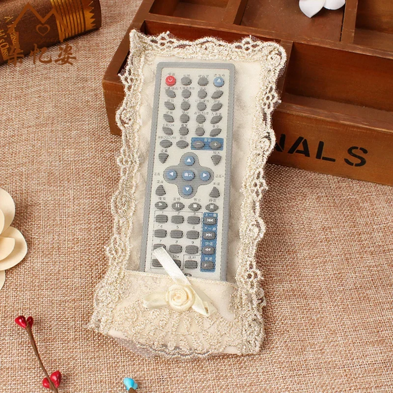 Remote Control Covers Multi-functional TV Air Conditioner Europe Modern Household Lace Floral Dust-proof Cover