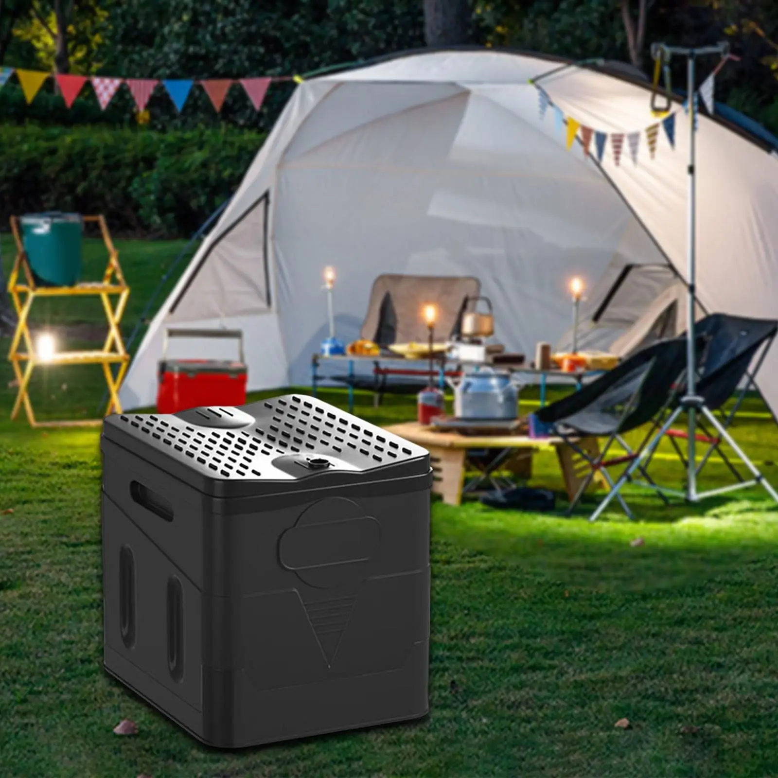 Portable Folding Toilet Commode Potty Car Bucket Toilet with Lid Vehicular Urinal for Camping, Home, Fishing, Beach, RV