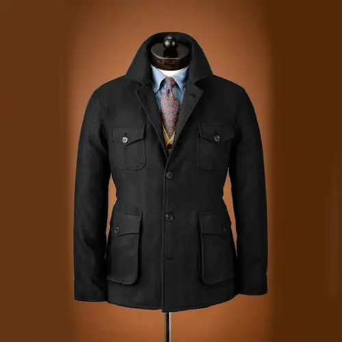 Men's Tweed Jacket Tuxedo Woolen Suit High Quality Costumes Wool Single Breasted Casual Slim Fit Male Blazers Autumn Winter - Image 8