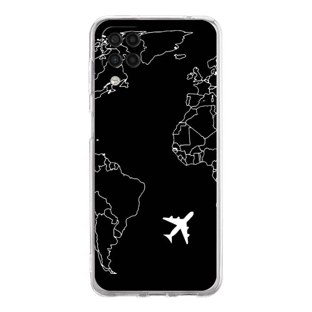 Cartoon World Map Scenery Phone Case