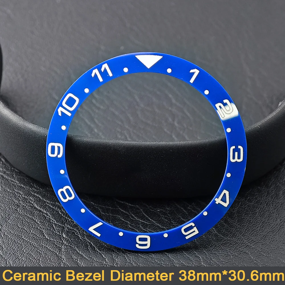 Men's Watch Replacement Bezel Insert with Tilted Ceramic and Carbon Fiber Texture