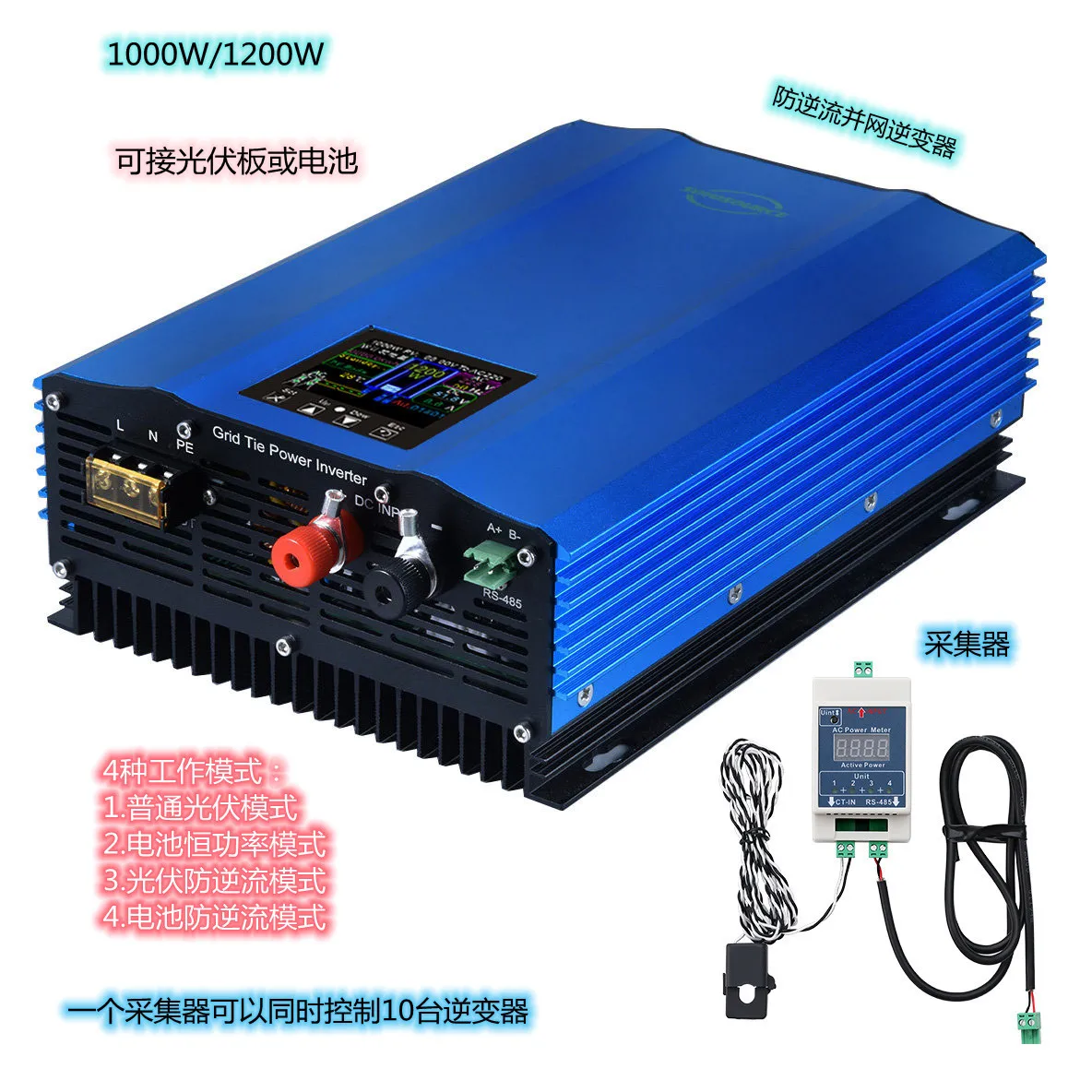 SAINT OLM 1200W Solar On Grid Inverter Pure Sine Power Inverter DC24V ...