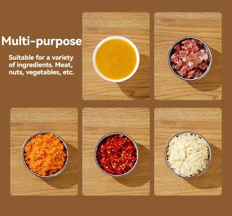 Description Picture 5 of itemHot Sale Mini Electric Garlic Chopper100ml Kitchen Tool Portable Cordless USB Charging Meat Grinder Food Onion Vegetable Chopper