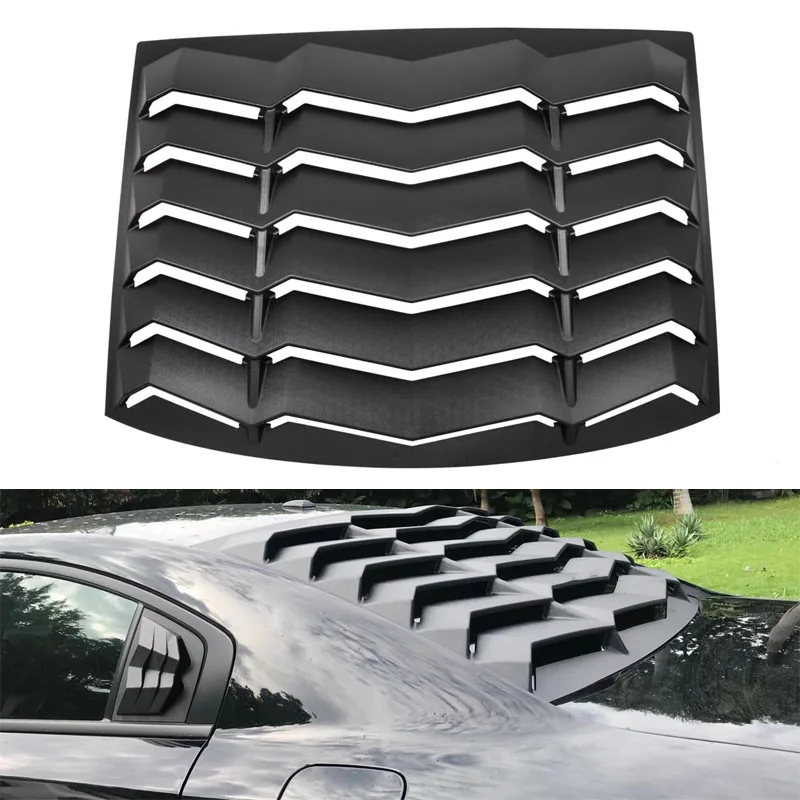 

Оконные жалюзи для 2011-2023 Dodge Charger SXT/GT/RT Scat Pack/Scat Pack Widebody/SRT Hellcat Widebody, матовый черный ABS