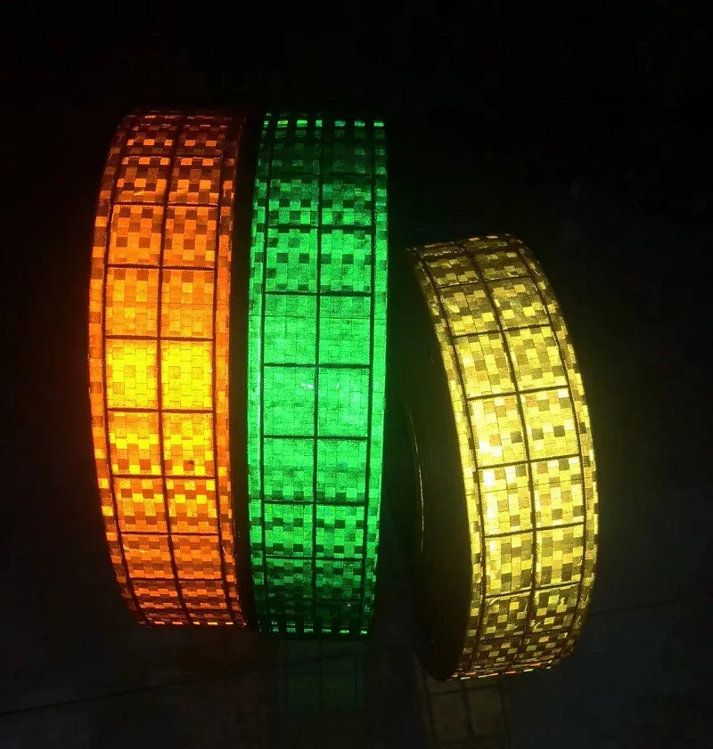 5cm Green PVC Reflective Sheeting Tape Film Waterproof Conspicuity Reflector Material For Clothing