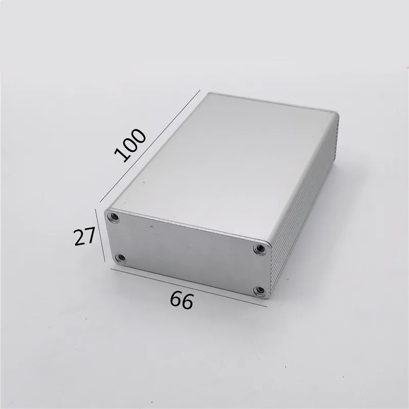 1pc gabinete de aluminio caso prata diy 05