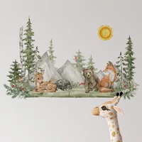 Hand Painted  Animals & Forest Wall Stickers for  Nursery
