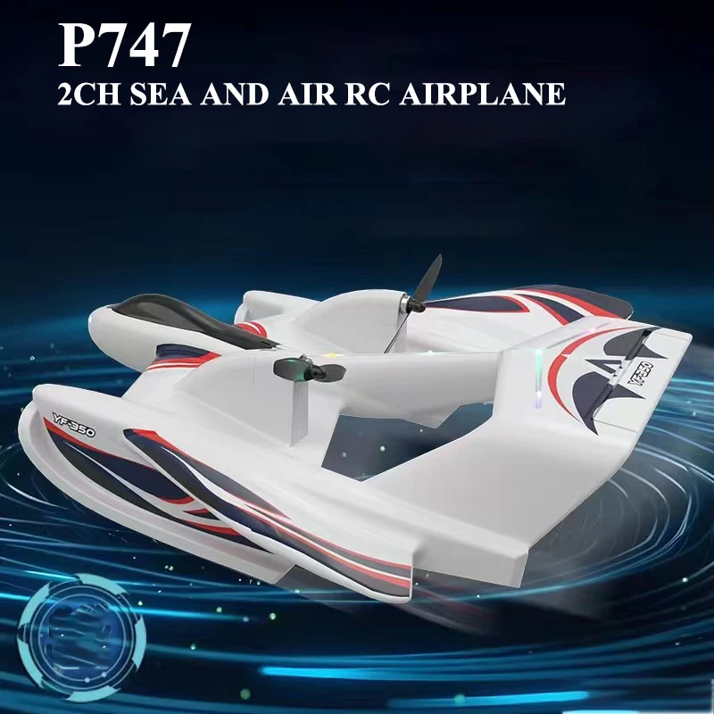 Parkten P747 2CH 바다 및 공기 RC 비행기, EPP 원격 제어 항공기, LED 고정 날개 비행기 장난감, 소년에게 최고의 선물 