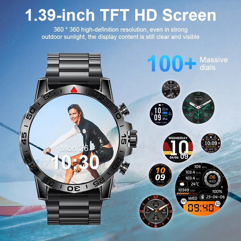 2024 New Original Bluetooth Call Smart Watches Sports Fitness Man Watch Heart Rate Blood Oxygen Waterproof Smartwatches For Men 4