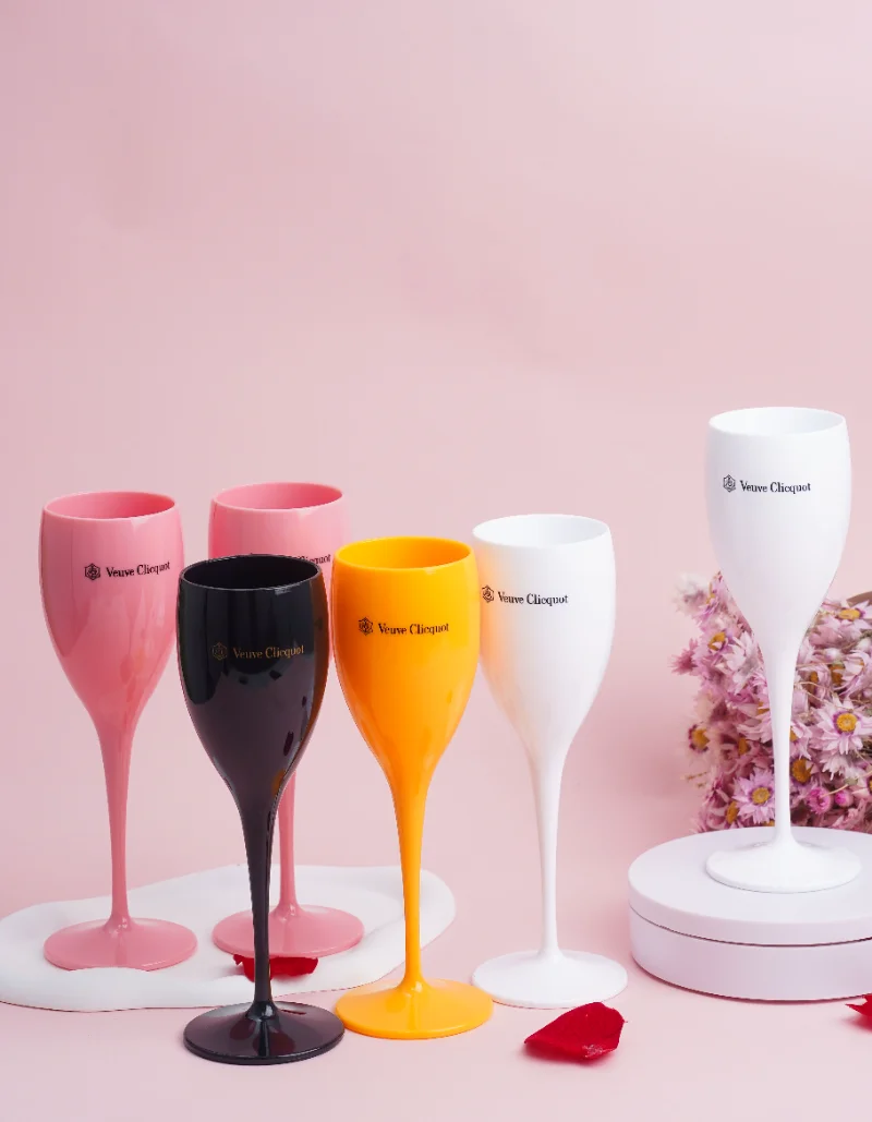 Veuve Clicquot Flutes Glasses Plastic Wine Glasses Dishwasher-safe White  Orange Acrylic Champagne Glass Beer Whiskey Party Cups - AliExpress