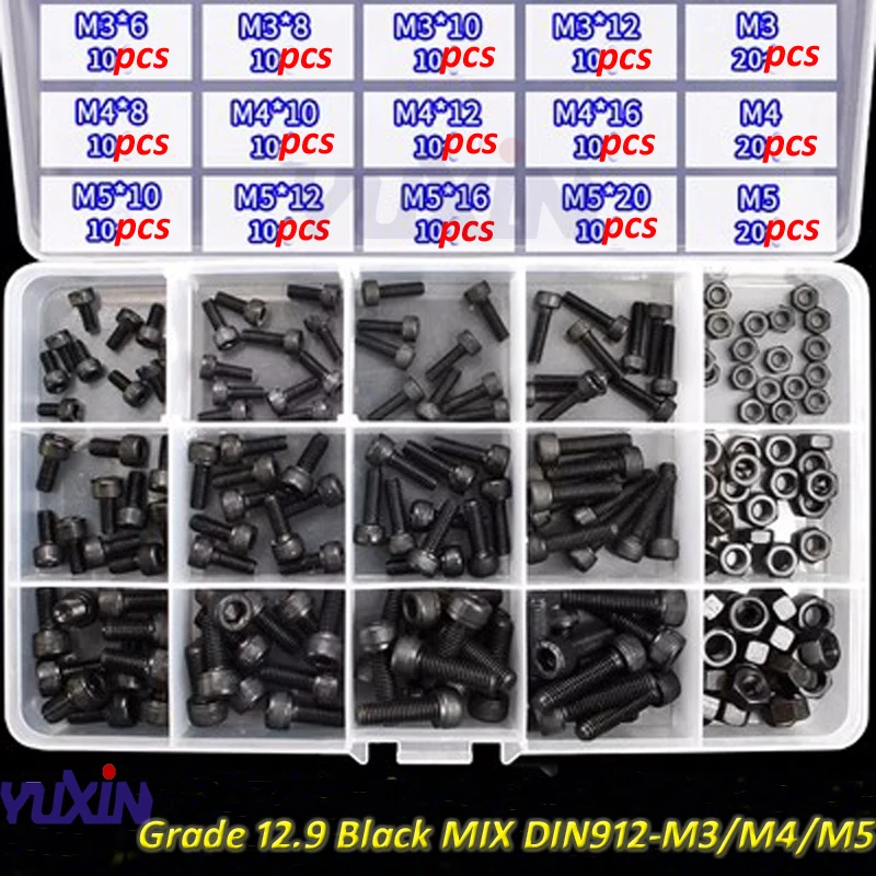 Viti A Testa Tonda M10 Brugola DIN912 – Acciaio Lega 12.9, Nero, Lunghezza 16-60mm - copertina