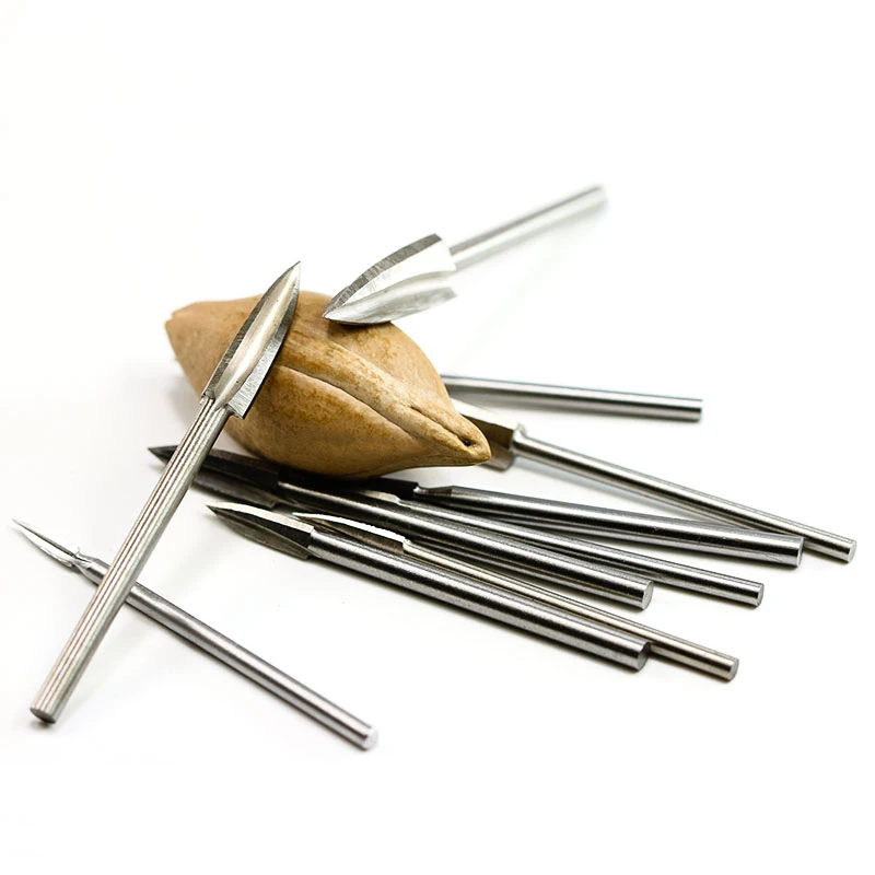 Wood Carving Drill Bit HSS Engraving Drill Bit Set Solid Carbide Steel Root
