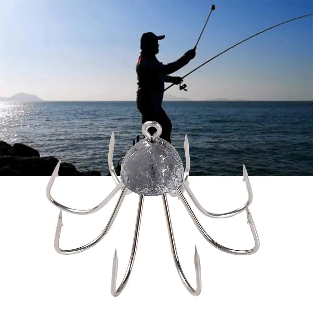 

Fishing Hooks 8 Claw Carbon Steel Barb Fishhook Lure 1Pc Eight Claw Octopus Hook Fish Hook Bait Tackle