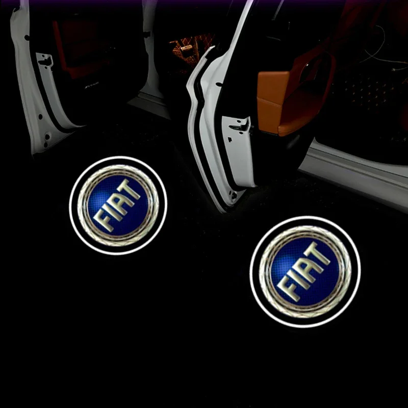 피아트 아바스 595 500 판다 쿠페 푼토 티포 브라바 스틸로 두카토 브라보 500x 바르체타용 LED 자동차 로고 도어 웰컴 라이트 프로젝터