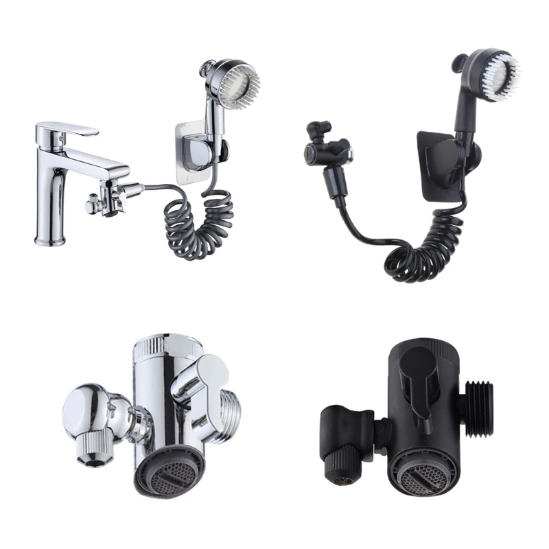 

Versatile Sink Faucet Extension Adjustable Arm Expandable Shower Head Included