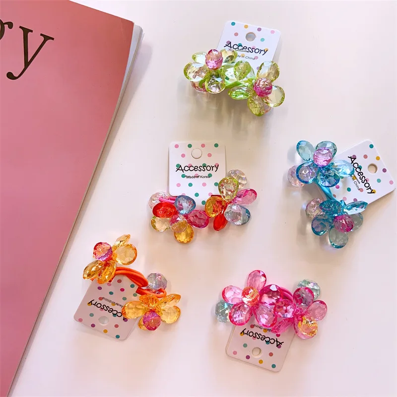 2 teile/satz süße haargummi mädchen Kopf Seil Blume Haar Gummibänder elastische Haarband Baby haarschmuck mädchen – Detail 11