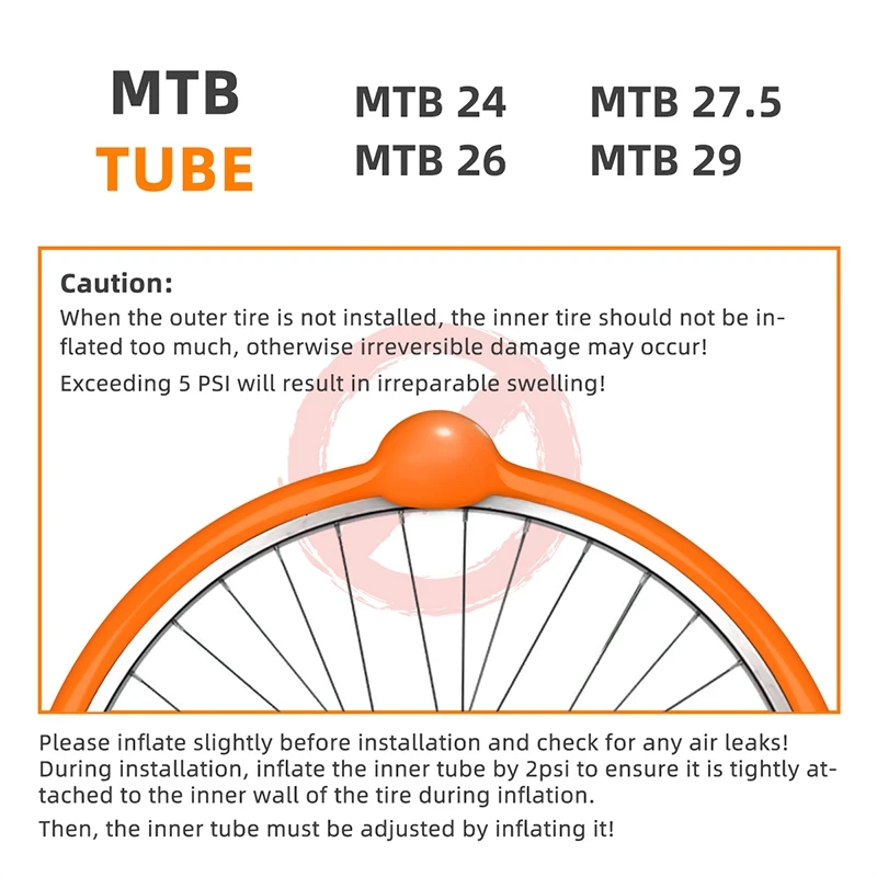 CYCLAMI Ultralight Bicycle Inner Tube Inch MTB Bike
