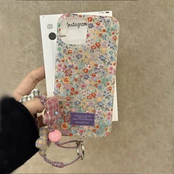 Sparkling Pink Retro Flower Phone Case with Star Bracelet - iPhone 12 Pro (SMT1900 Color)