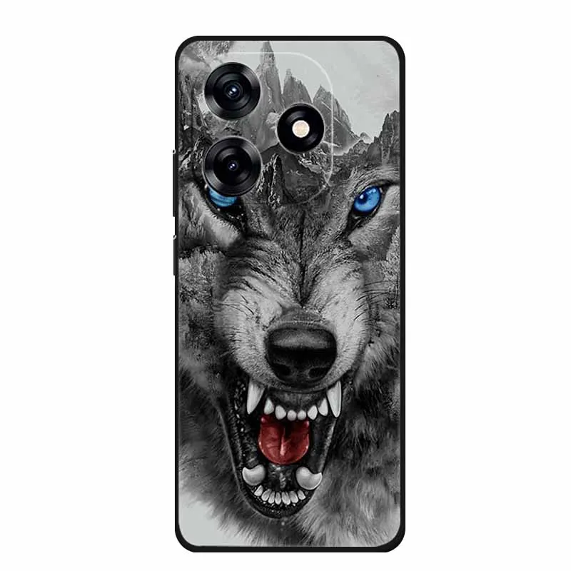 Animal Black Silicone Soft Back Phone Case Cover