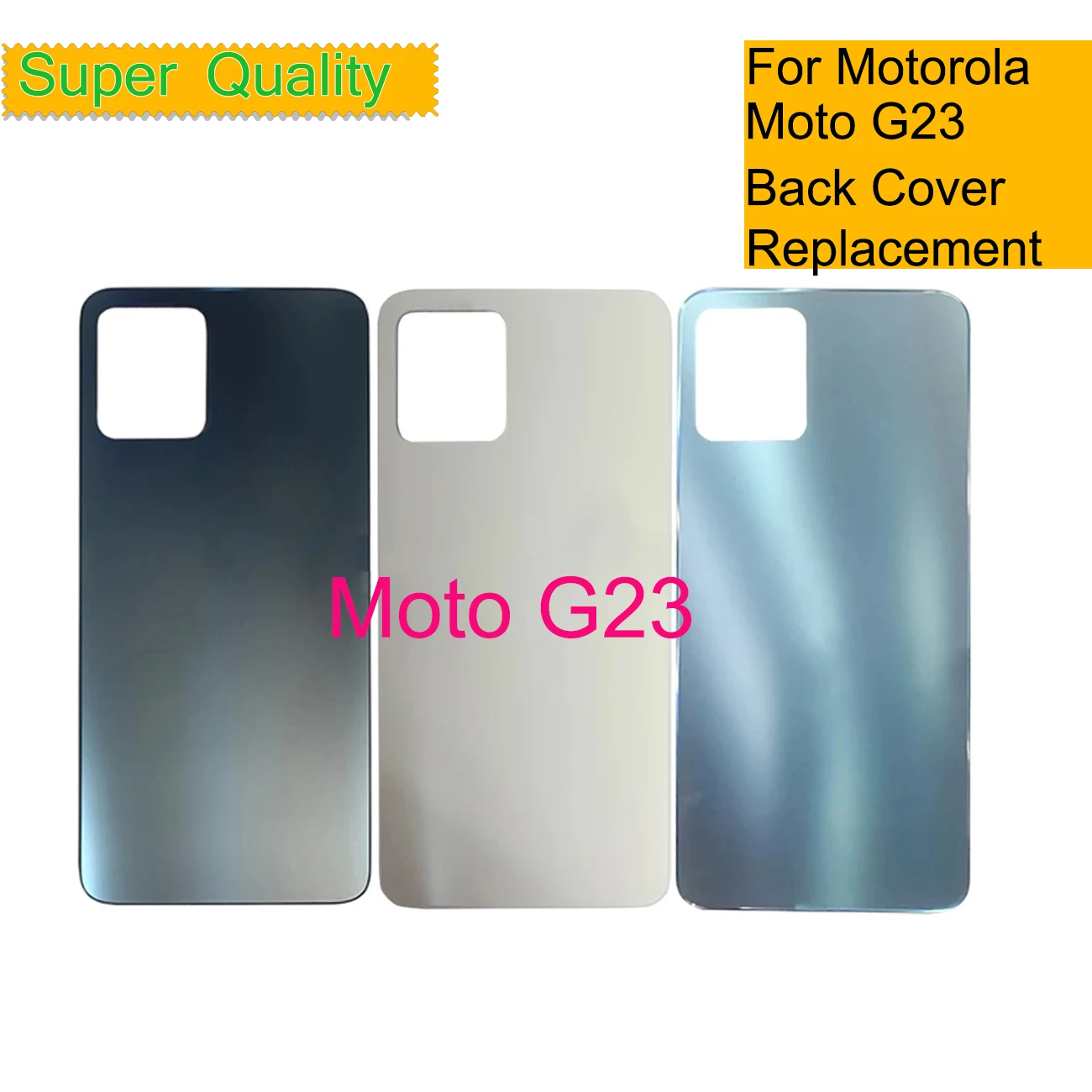 

10Pcs/Lot For Motorola Moto G23 Housing Battery Cover For Moto G23 XT2333-1 Back Cover Case Rear Door Chassis Shell Replacement
