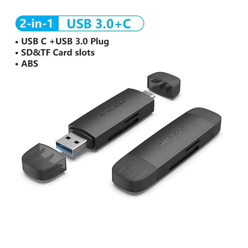 Vention قارئ البطاقات SD USB نوع C إلى مايكرو SD T...