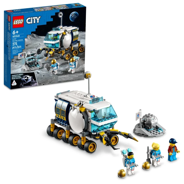 LEGO City Lunar Roving Vehicle 60348 Outer Space Toy, NASA Inspired Set for  Kids 6 Plus Years Old with 3 Astronaut Minifigures - AliExpress