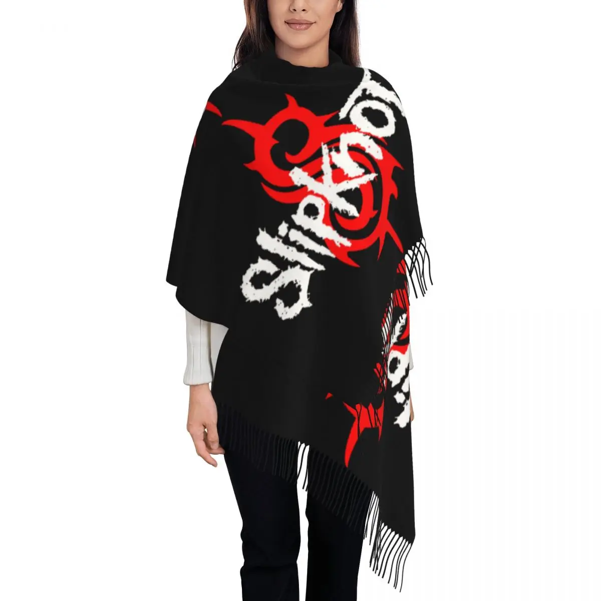 

Customized Print Slipknots Scarf Women Men Winter Fall Warm Scarves Heavy Metal Rock Music Gift Shawls Wraps