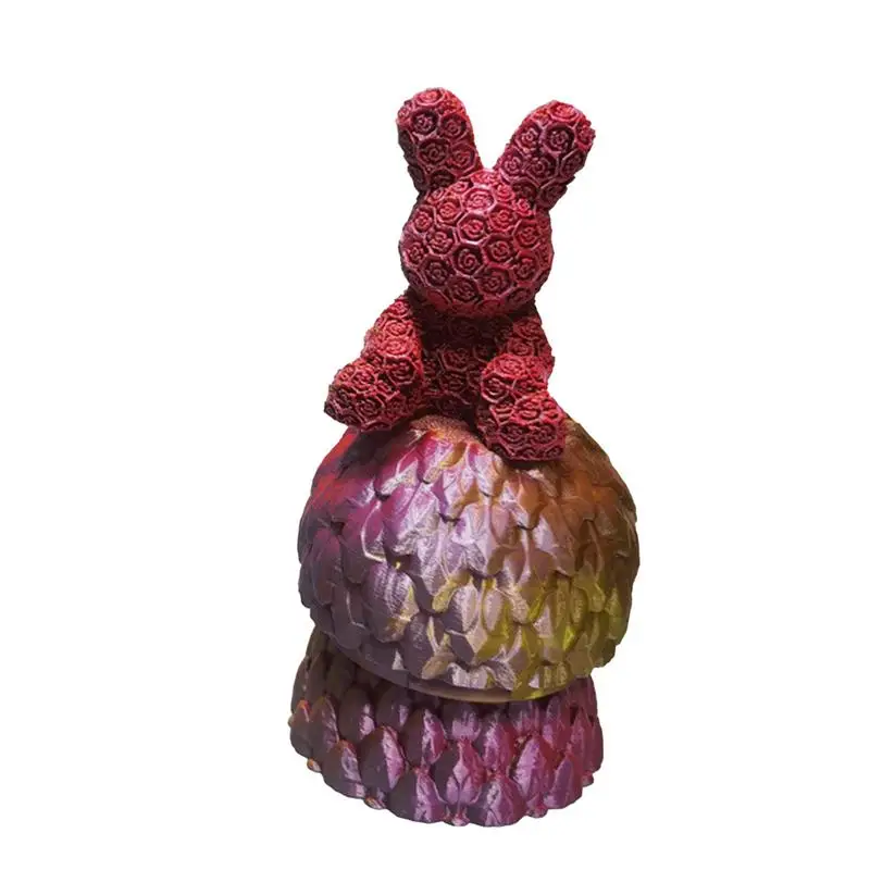 

3D Printed Rabbit Egg With Rabbit Inside 3D Printed Rabbit Egg Easter Eggs Rabbit Toys Crystal Rabbit Fidget Toys For Kids
