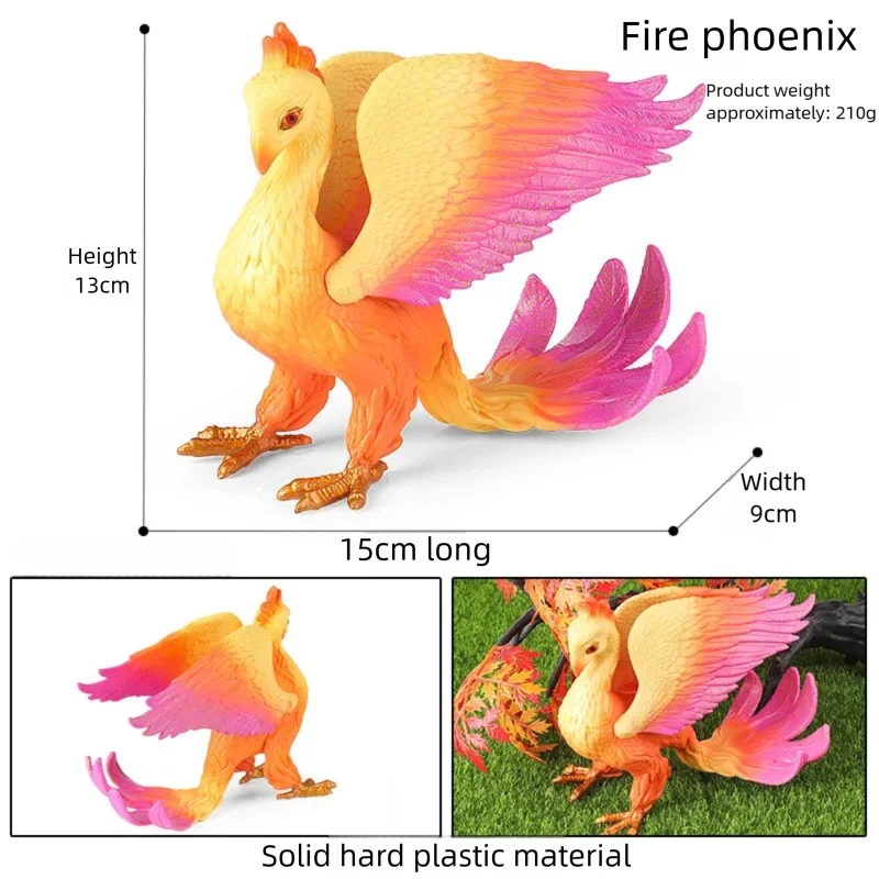 Majestic Mythical Creatures PVC Figurine Collection - Fire Phoenix & Griffin