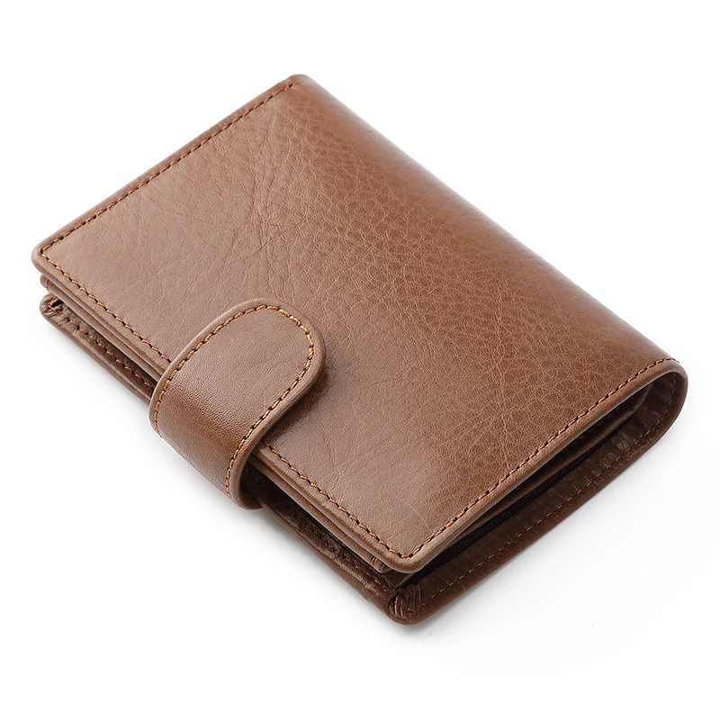 Genuine Cow Leather Wallet Men Hasp Design Short Purse With Passport Photo Holder For Male Clutch Wallets,leather wallet