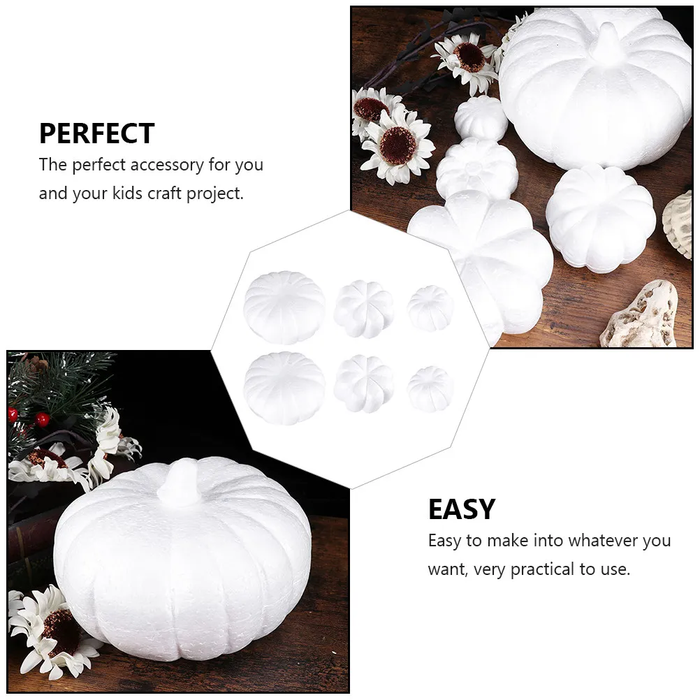 6Pcs DIY 호박 낙서 세트 수제 어린이 공예 용품 파티 장식을 위해 쉽게 그릴 수 있음 유치원 유치원