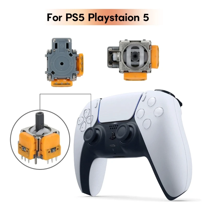 Playstaion5 게임 콘솔 용 M6CA 3D 아날로그 조이스틱 센서 모듈 로커 엄지 스틱 무선 컨트롤러 게임 패드 수리 부품