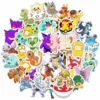 50/100PCS Kawaii Pikachu Anime Pokemon Stickers for Laptop Suitcase Skateboard Guitar Phone Cartoon Sticker Kid Gift Toys 5