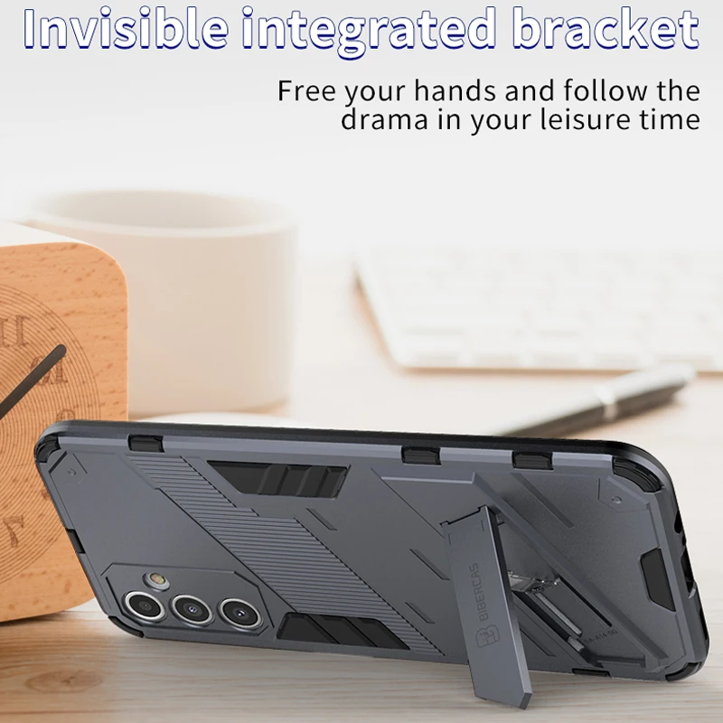 Rugged Shockproof Armor Phone Cover with Holder